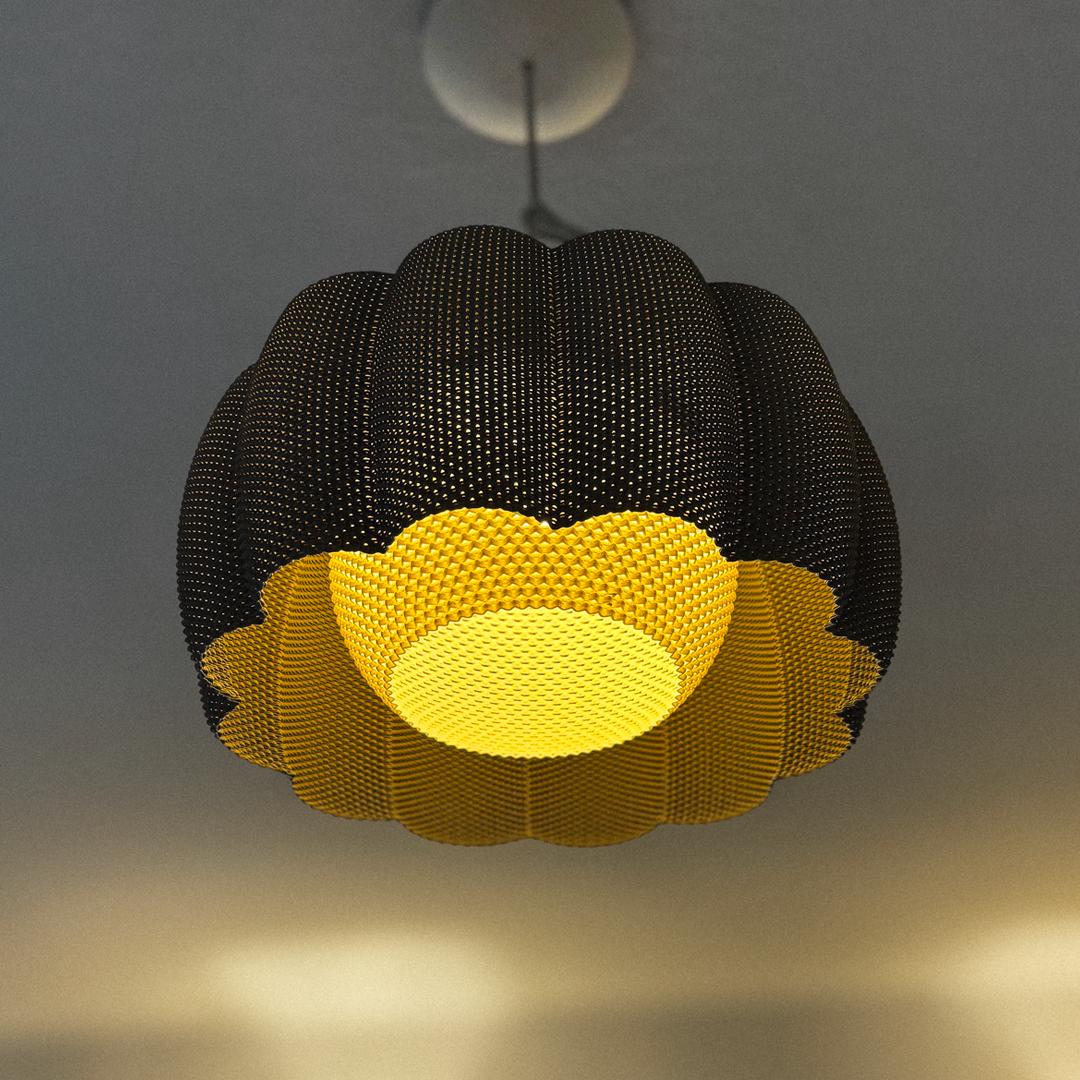 Ara Smooth Ripple Shade with diffuser.