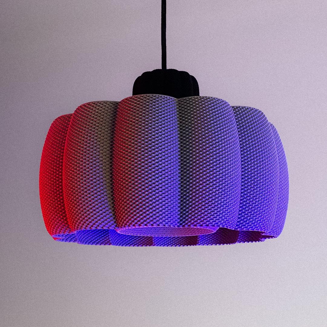 Ara Smooth Ripple Shade with diffuser.