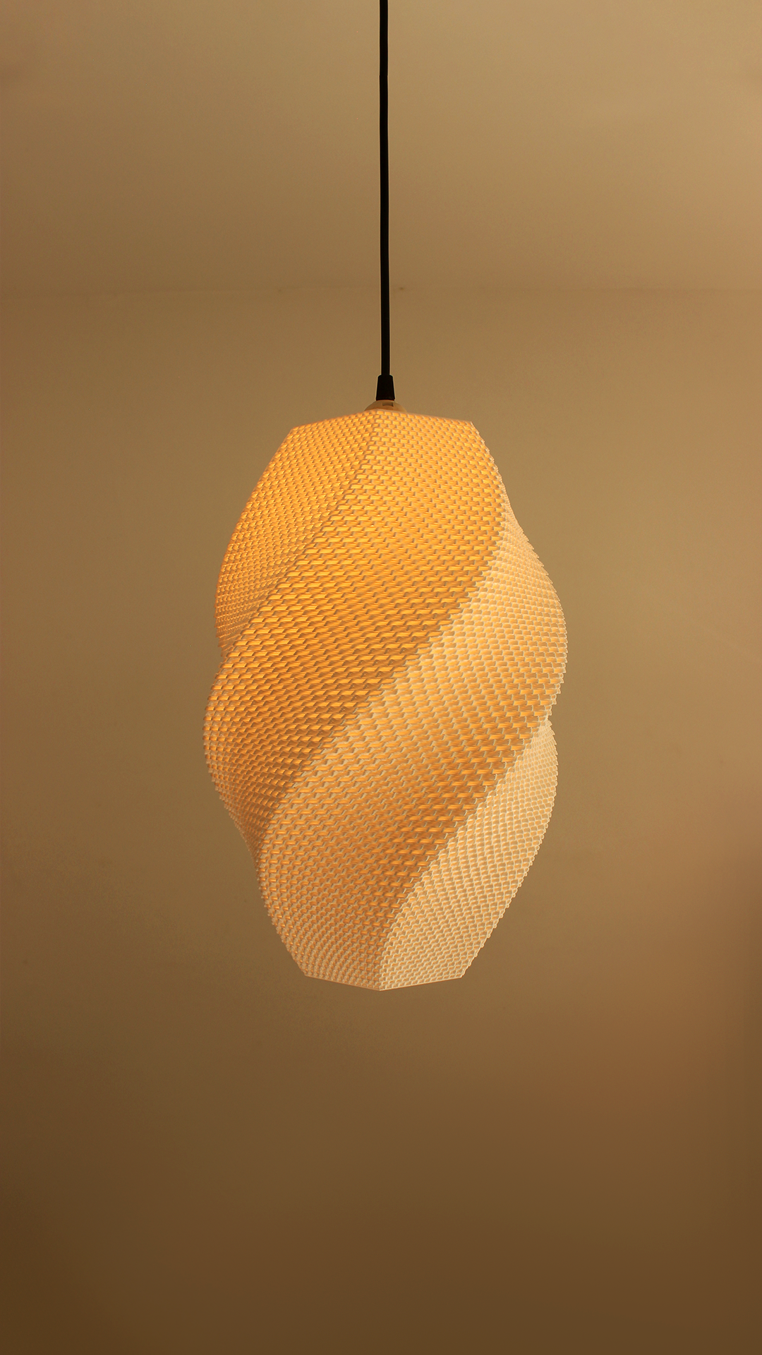 Gothic lampshade lit and unlit comparison, dramatic transformation