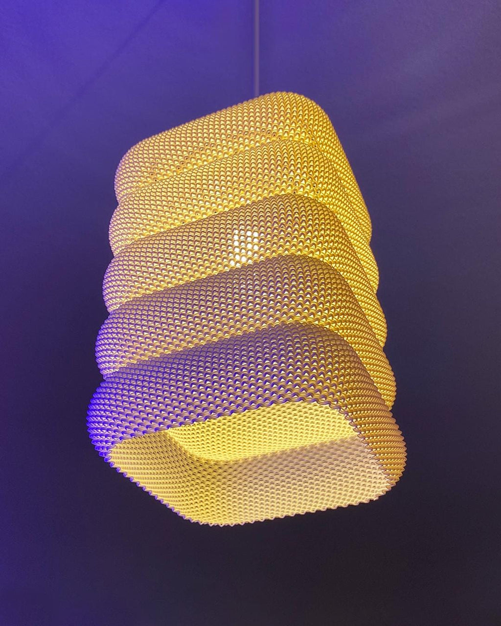ribbed pendant lamp shade