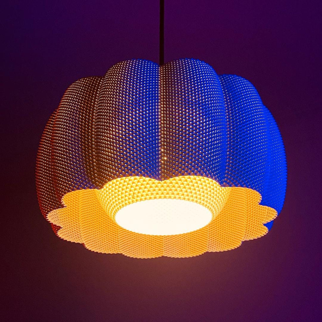 Ara Smooth Ripple Shade with diffuser.