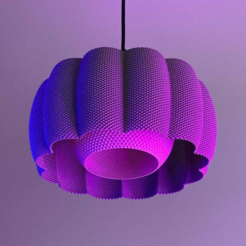 Ara Smooth Ripple Shade with diffuser.