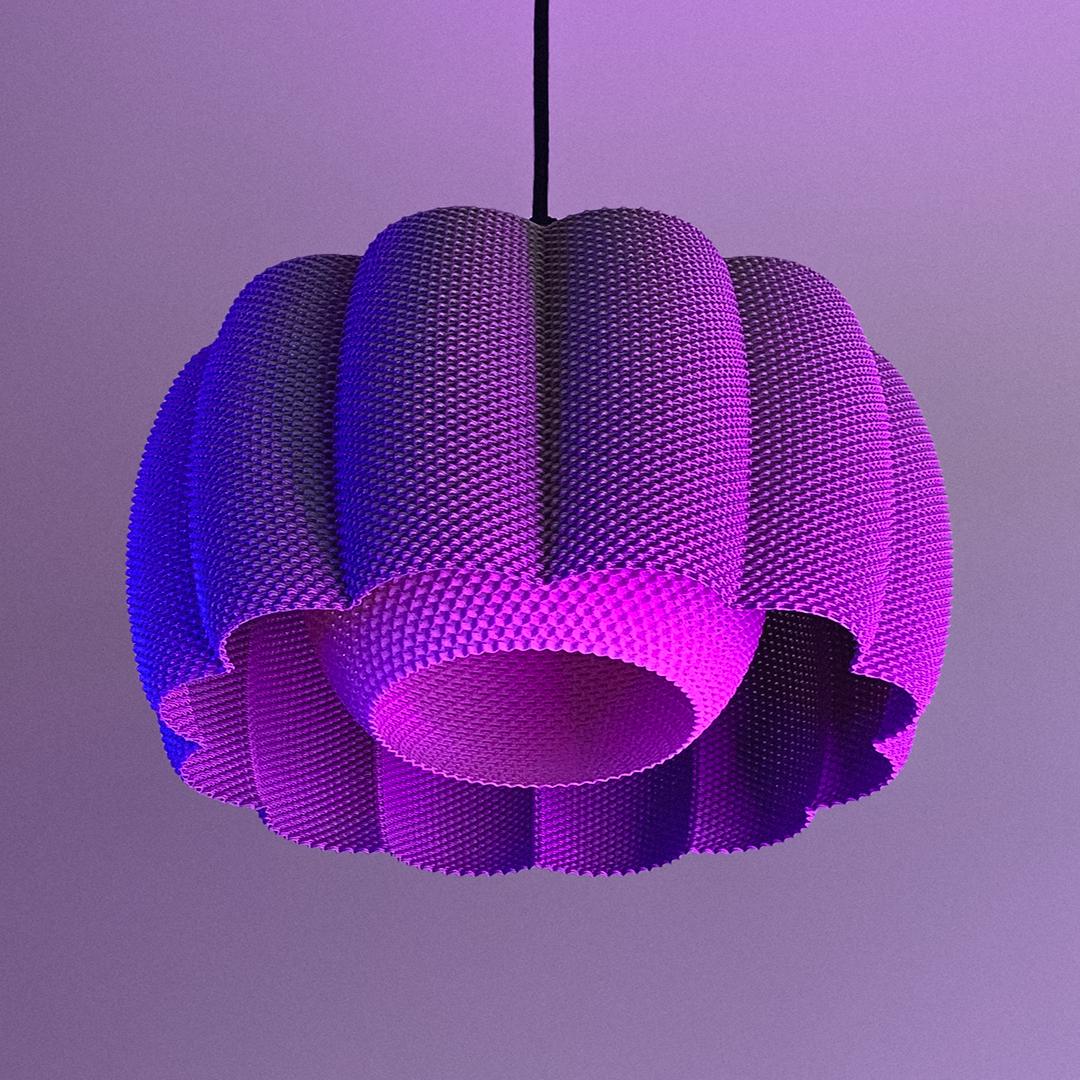 Ara Smooth Ripple Shade with diffuser.