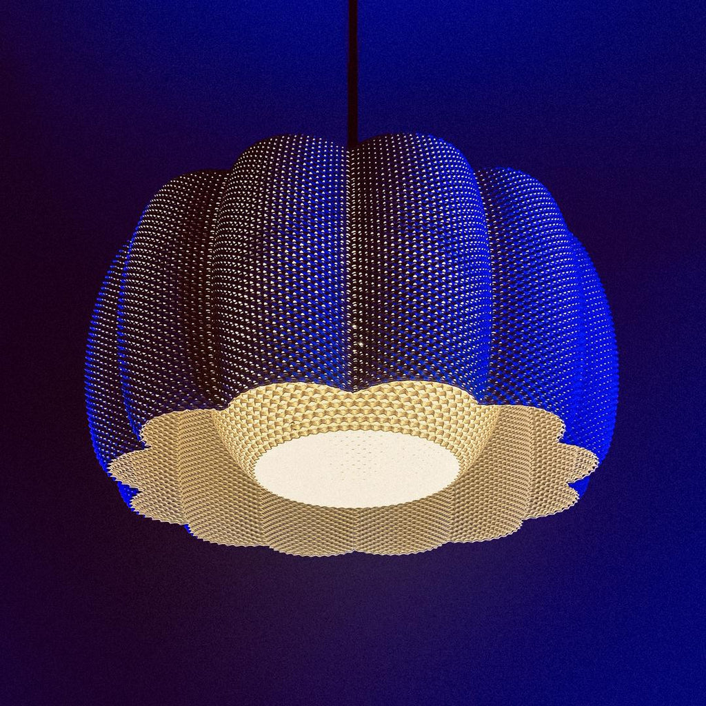 Ara Smooth Ripple Shade with diffuser.