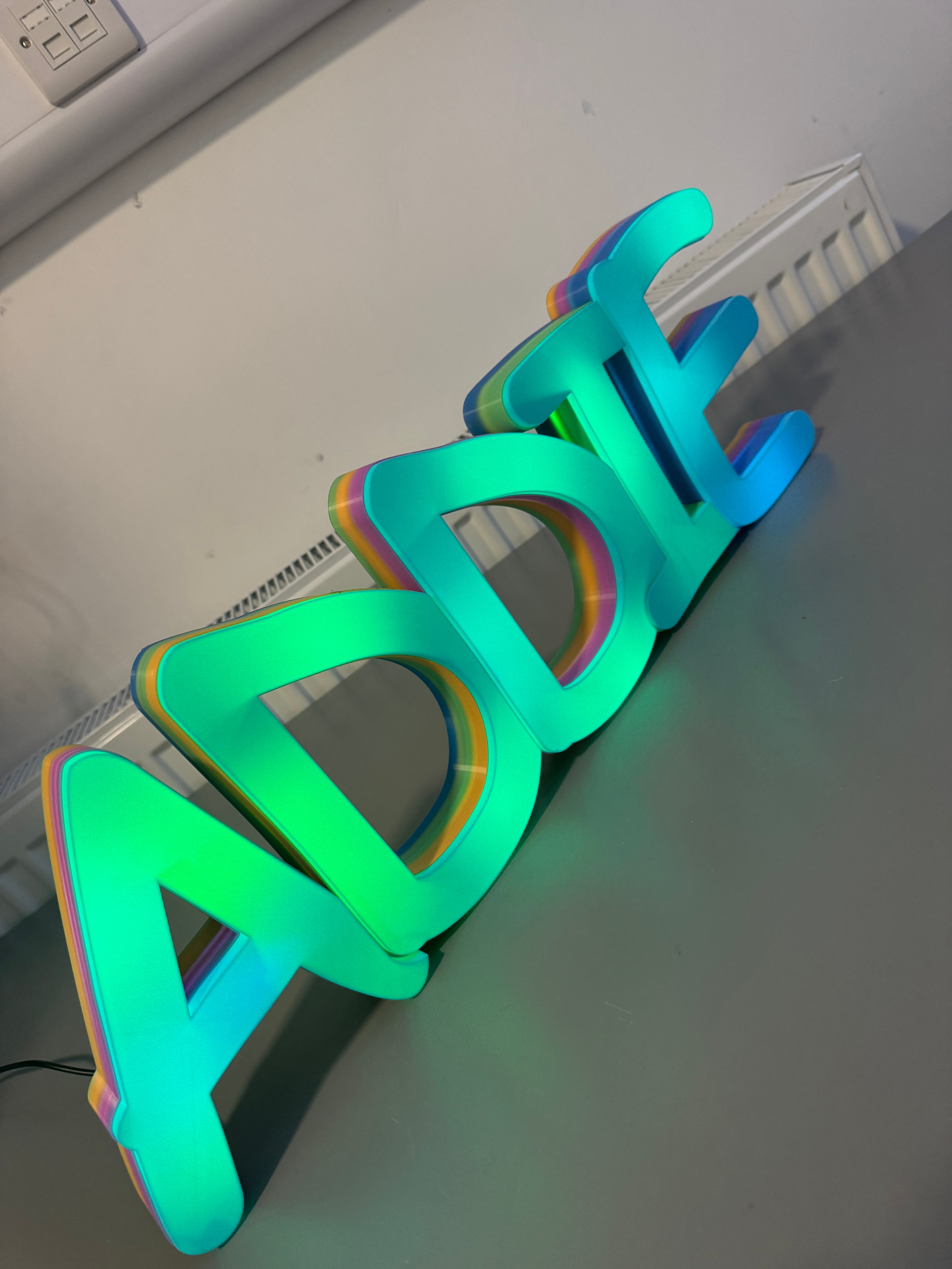 Custom LED Wi-Fi Controllable Name Sign