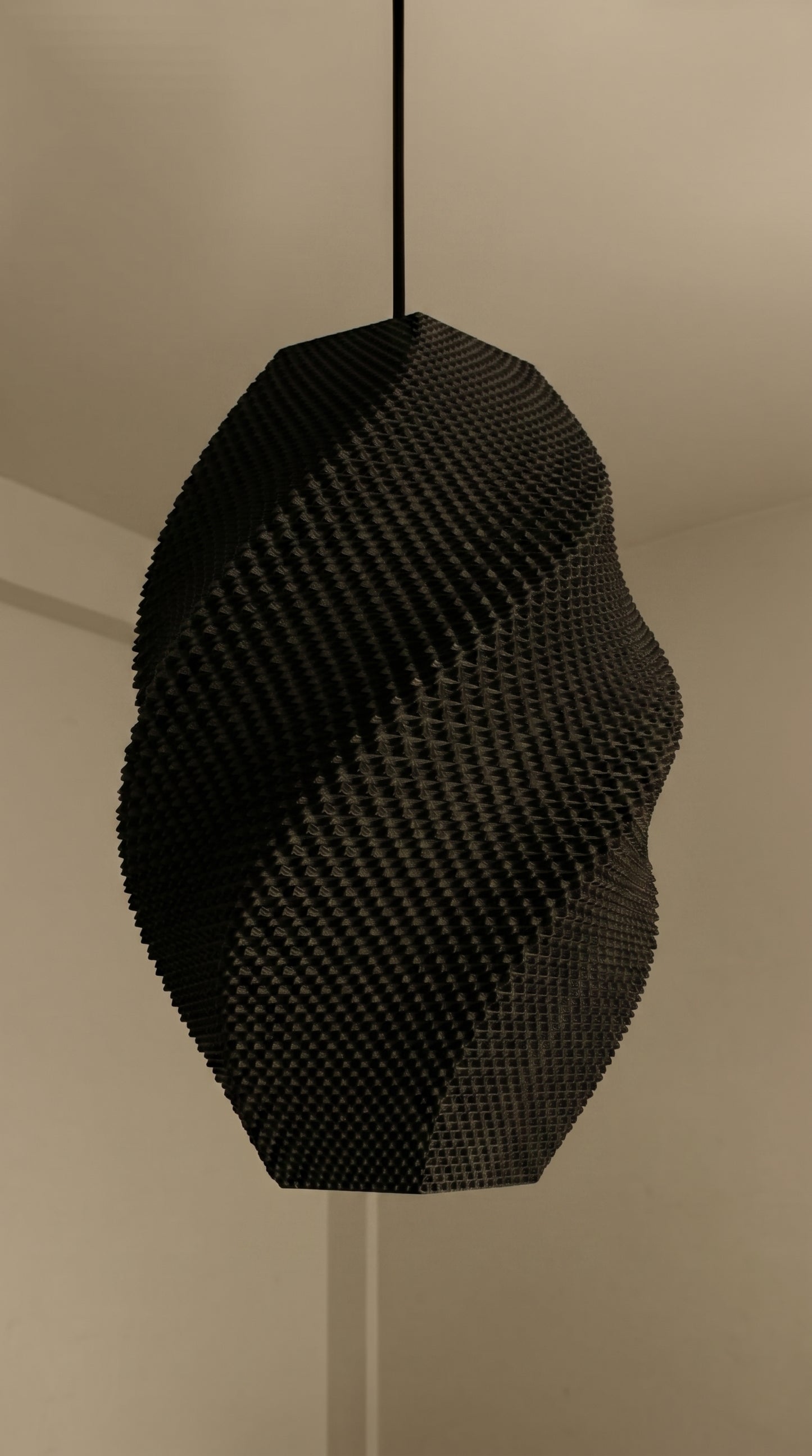 Gothic Geometric Pendant Lampshade Josefina — Dark Aesthetic 3D Printed