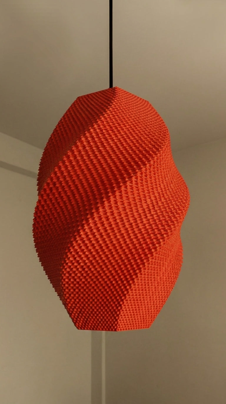 Gothic Geometric Pendant Lampshade Josefina — Dark Aesthetic 3D Printed