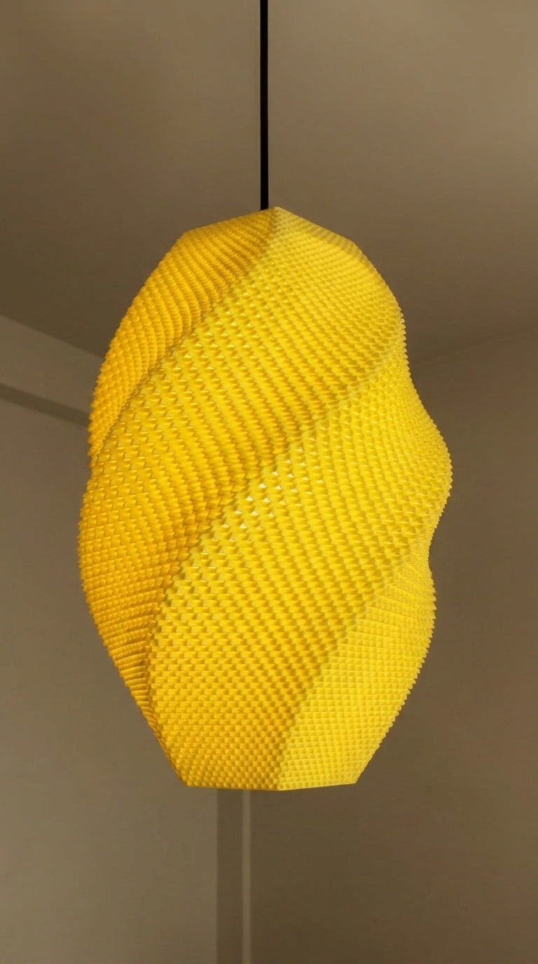 Gothic Geometric Pendant Lampshade Josefina — Dark Aesthetic 3D Printed