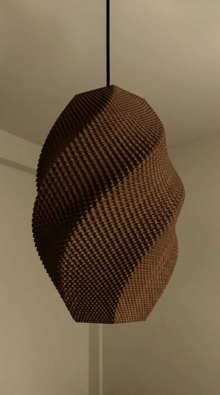 Gothic Geometric Pendant Lampshade Josefina — Dark Aesthetic 3D Printed