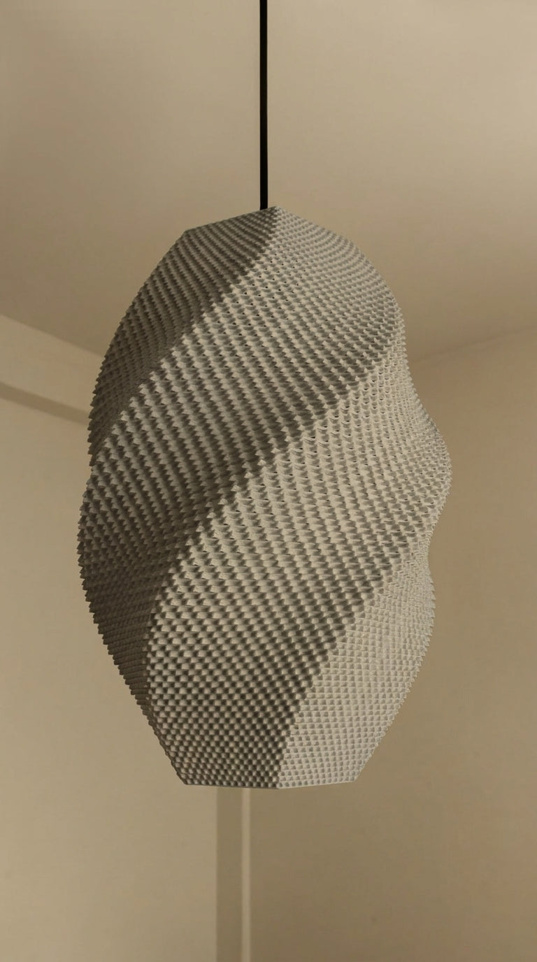 Gothic Geometric Pendant Lampshade Josefina — Dark Aesthetic 3D Printed