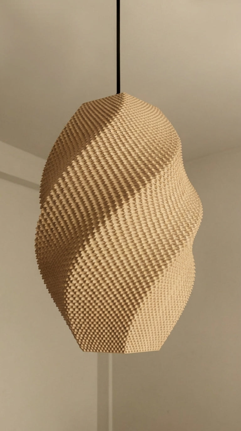 Gothic Geometric Pendant Lampshade Josefina — Dark Aesthetic 3D Printed