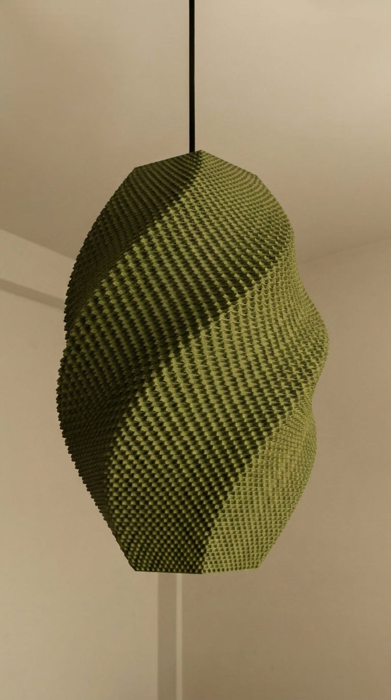 Gothic Geometric Pendant Lampshade Josefina — Dark Aesthetic 3D Printed