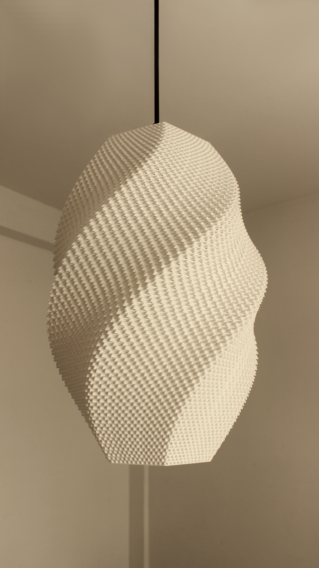 Gothic Geometric Pendant Lampshade Josefina — Dark Aesthetic 3D Printed