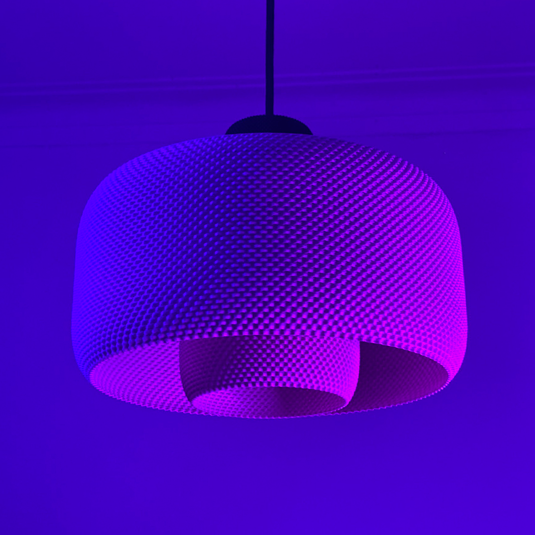 LOLA ripple mesh Pendant lamp shade with diffuser light