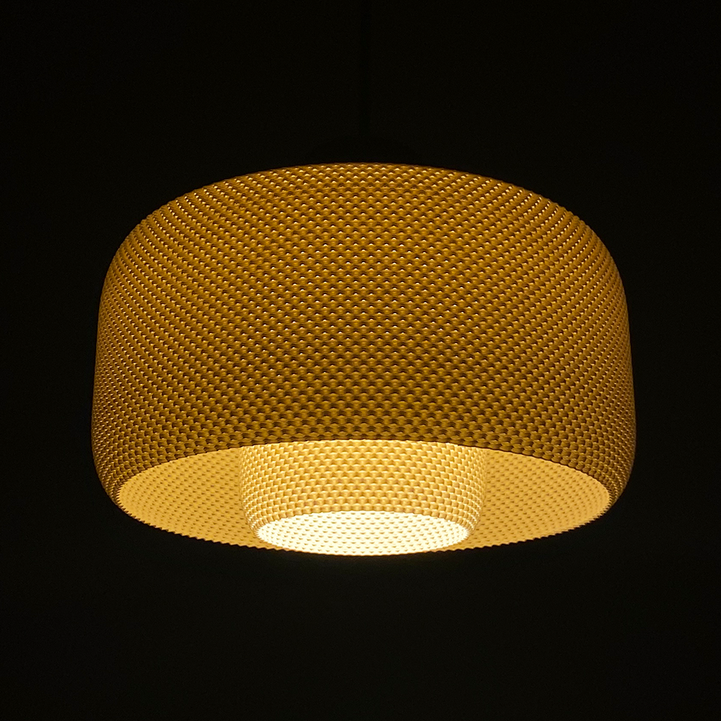 LOLA ripple mesh Pendant lamp shade with diffuser light