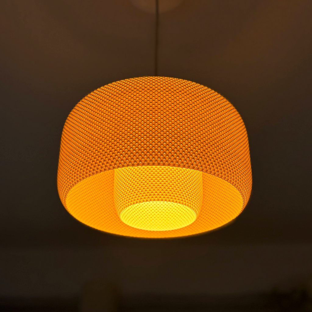 LOLA ripple mesh Pendant lamp shade with diffuser light