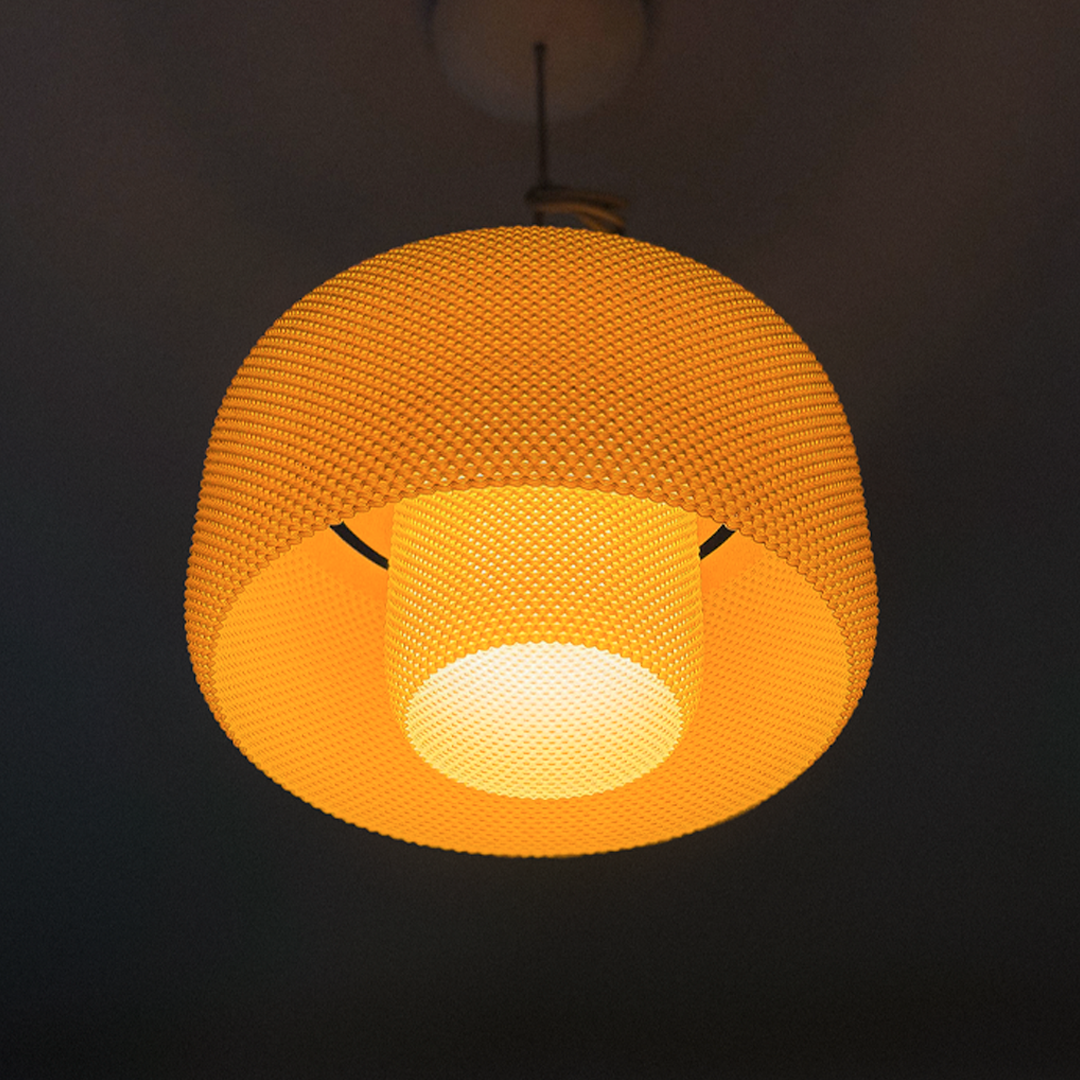 LOLA ripple mesh Pendant lamp shade with diffuser light