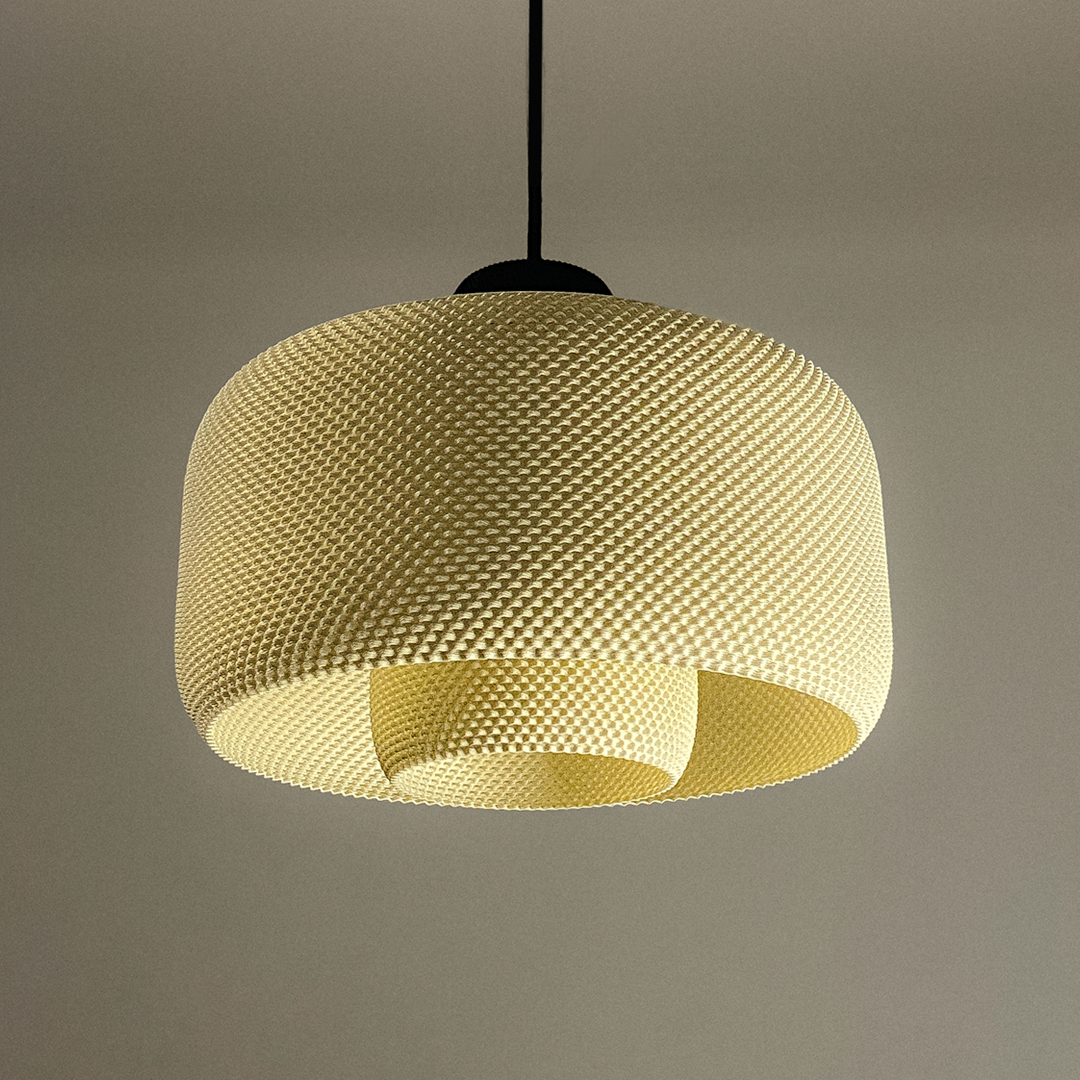 LOLA ripple mesh Pendant lamp shade with diffuser light
