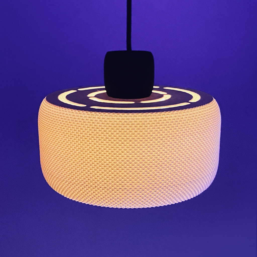 LOLA ripple mesh Pendant lamp shade with diffuser light