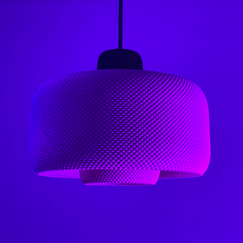 LOLA ripple mesh Pendant lamp shade with diffuser light