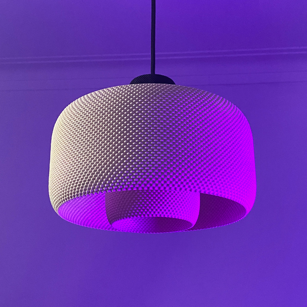 LOLA ripple mesh Pendant lamp shade with diffuser light