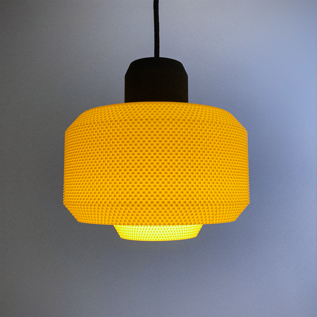 MONA ripple mesh Pendant lamp shade with diffuser light