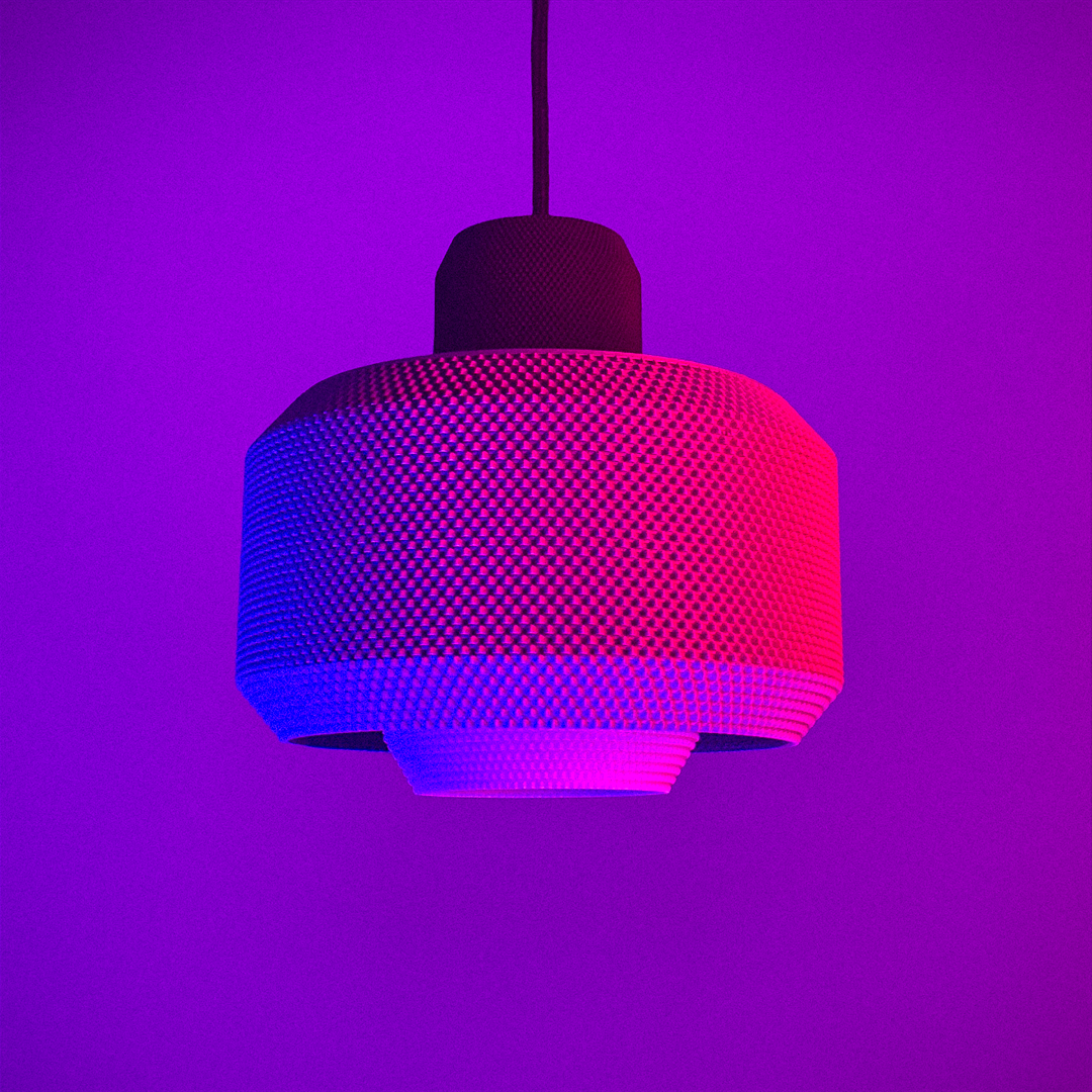 MONA ripple mesh Pendant lamp shade with diffuser light