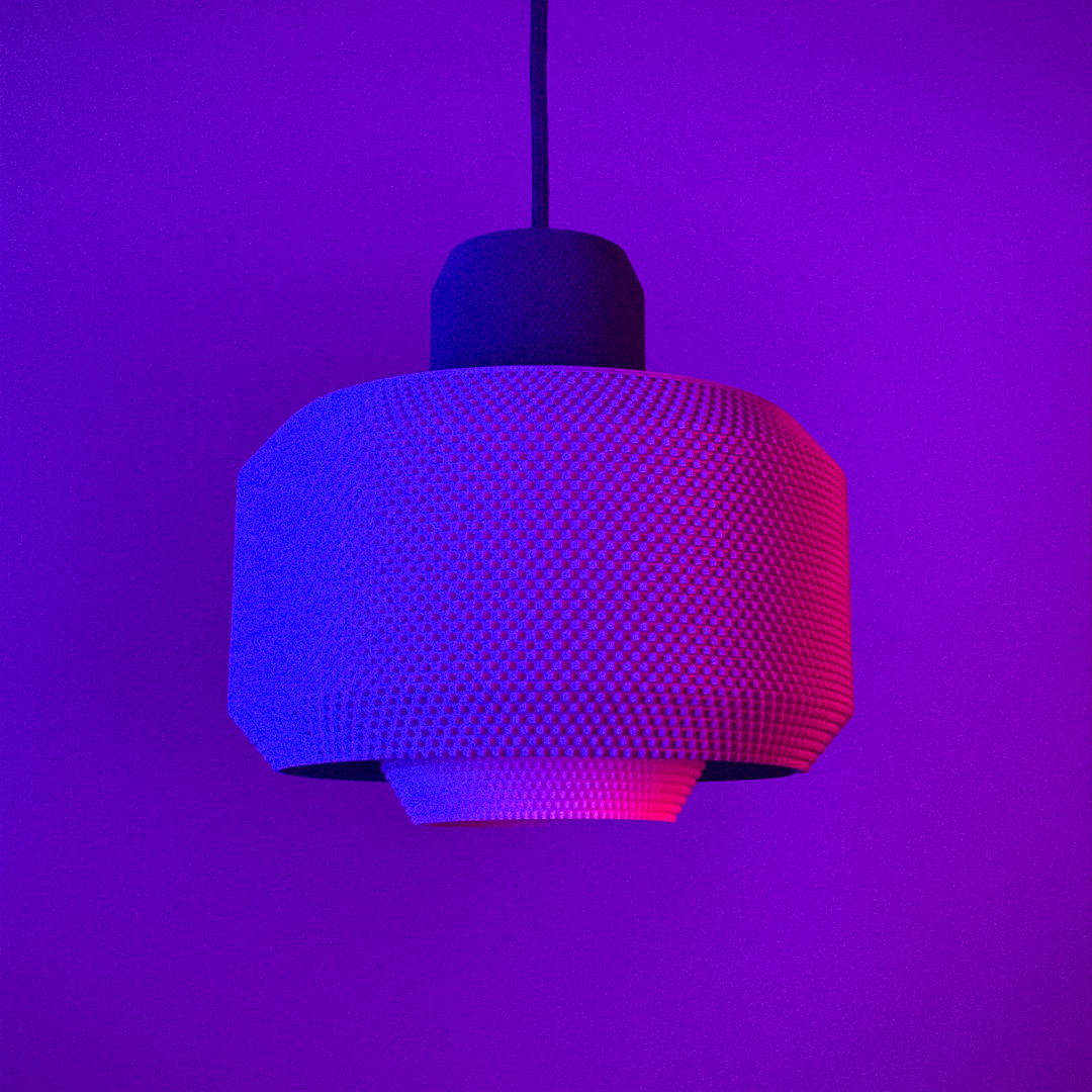 MONA ripple mesh Pendant lamp shade with diffuser light