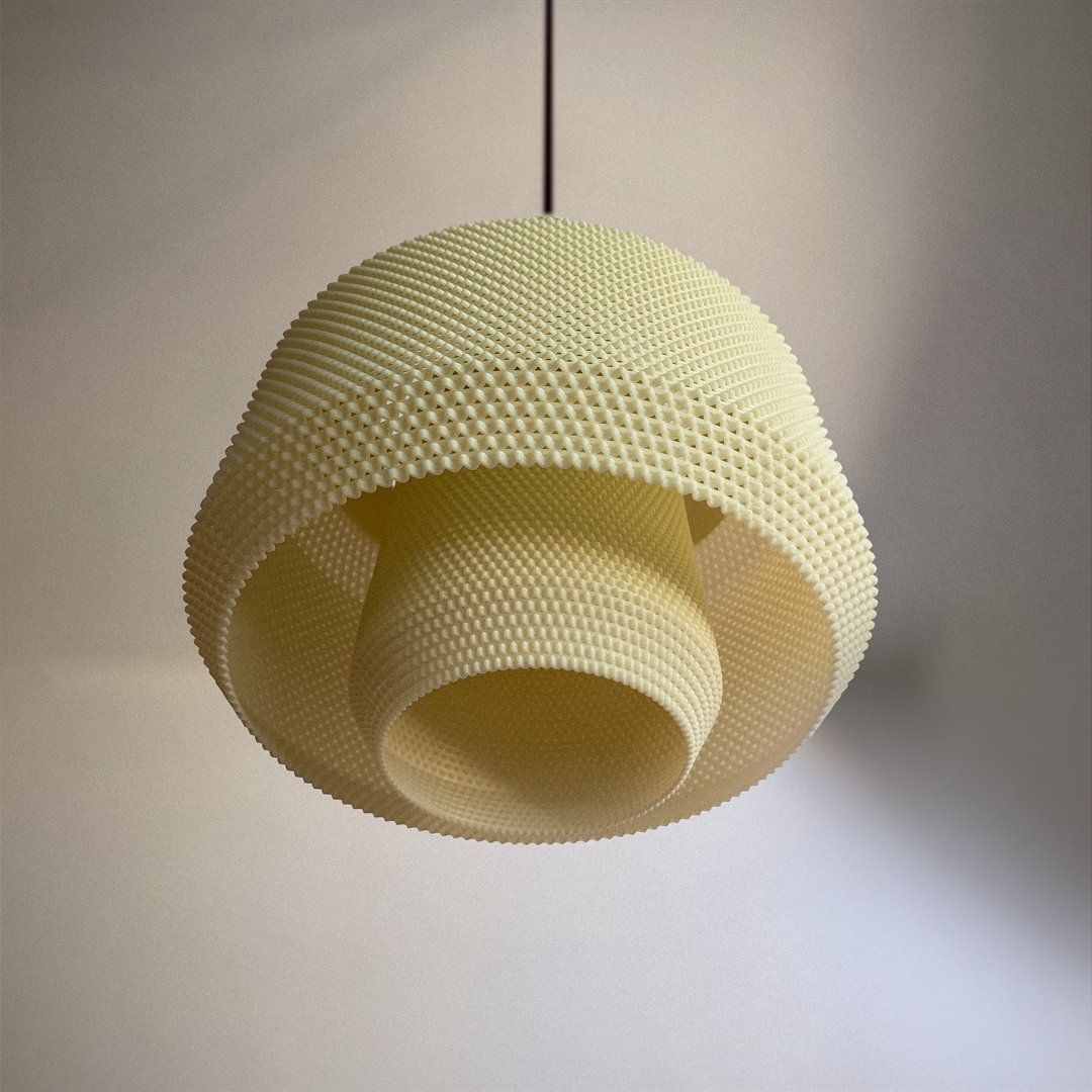 MONA ripple mesh Pendant lamp shade with diffuser light