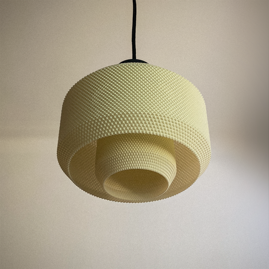 MONA ripple mesh Pendant lamp shade with diffuser light