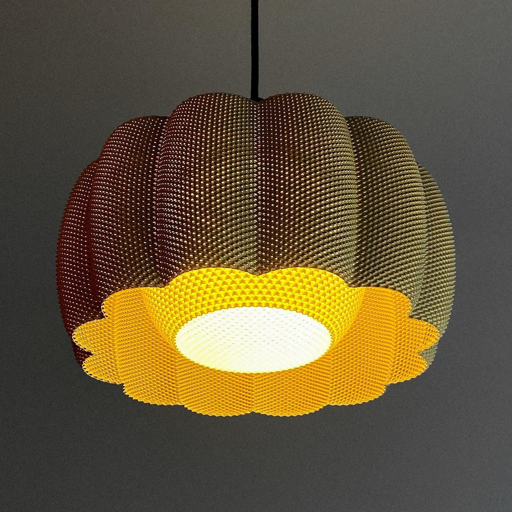 Ara Smooth Ripple Shade with diffuser.