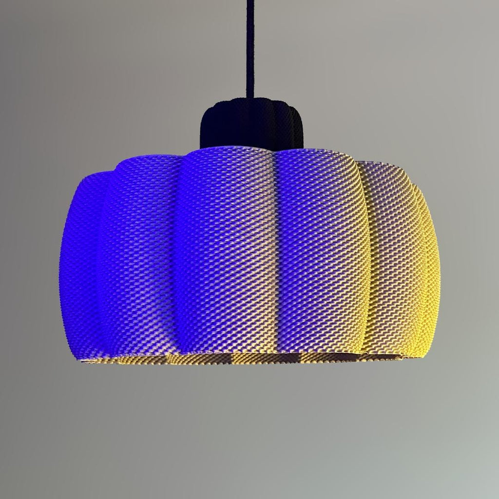 Ara Smooth Ripple Shade with diffuser.