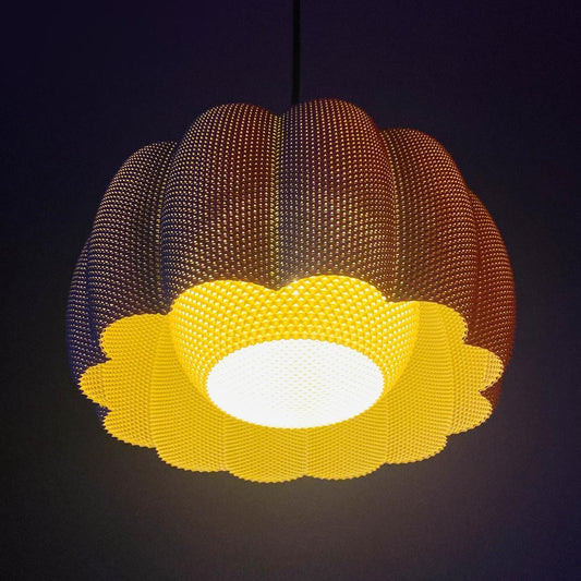 Ara Smooth Ripple Shade with diffuser.